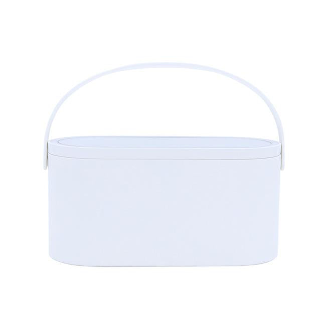 Travel Portable Makeup Organizer Box with LED Light Mirror